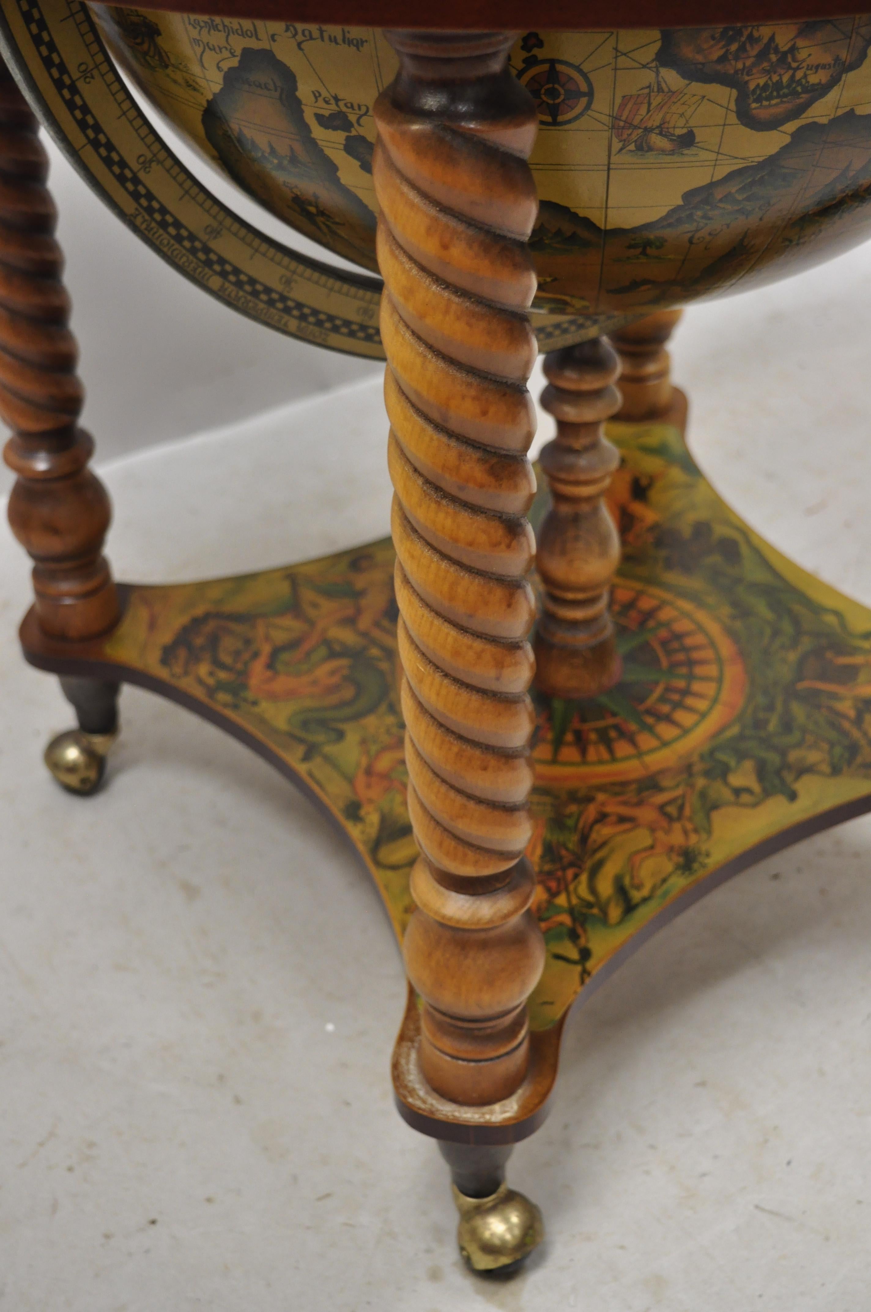 large globe bar cart