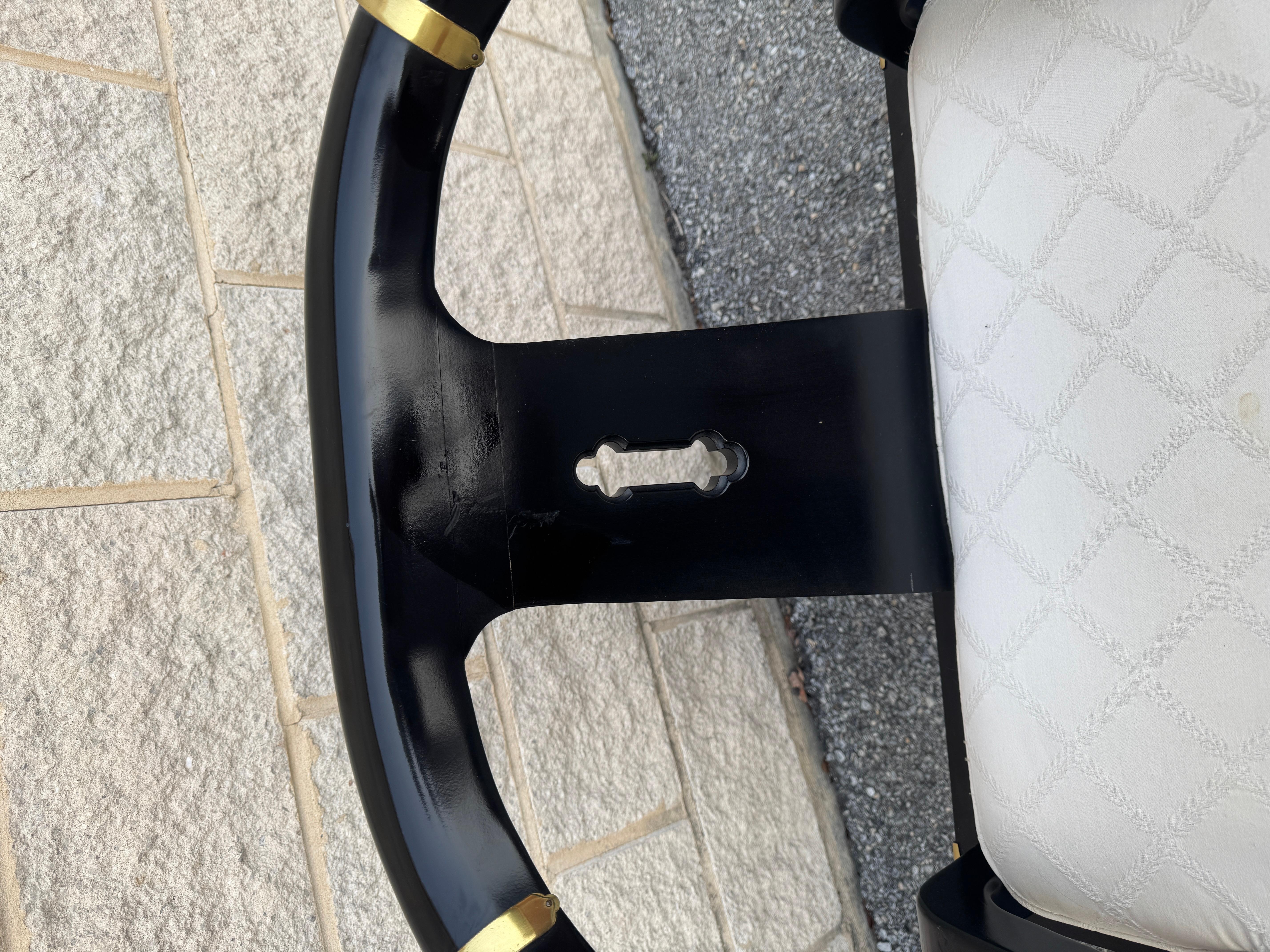 Late 20th Century James Mont for Century Ming Style Horseshoe Chairs - A Pair For Sale 5