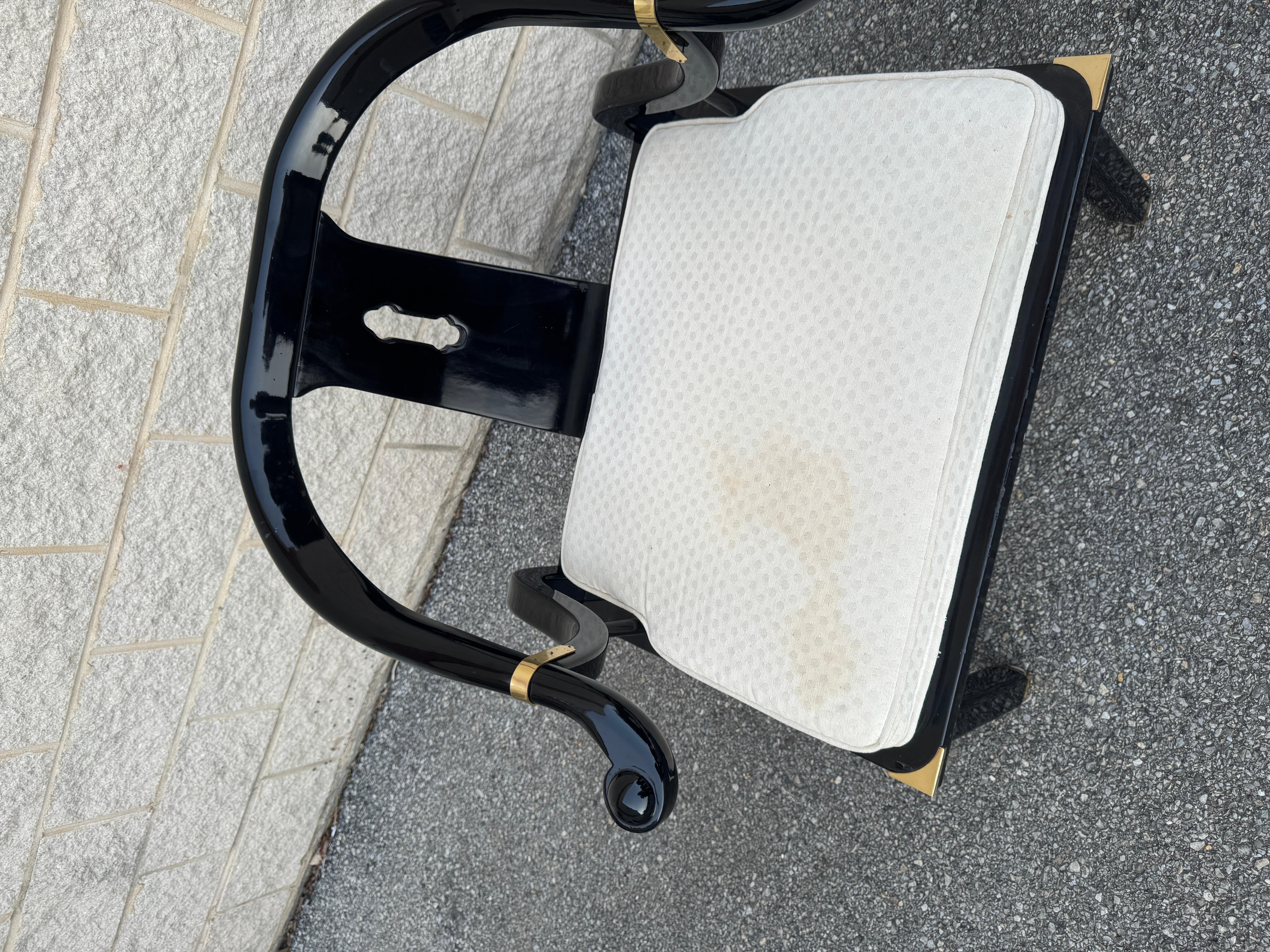 Unknown Late 20th Century James Mont for Century Ming Style Horseshoe Chairs - A Pair For Sale
