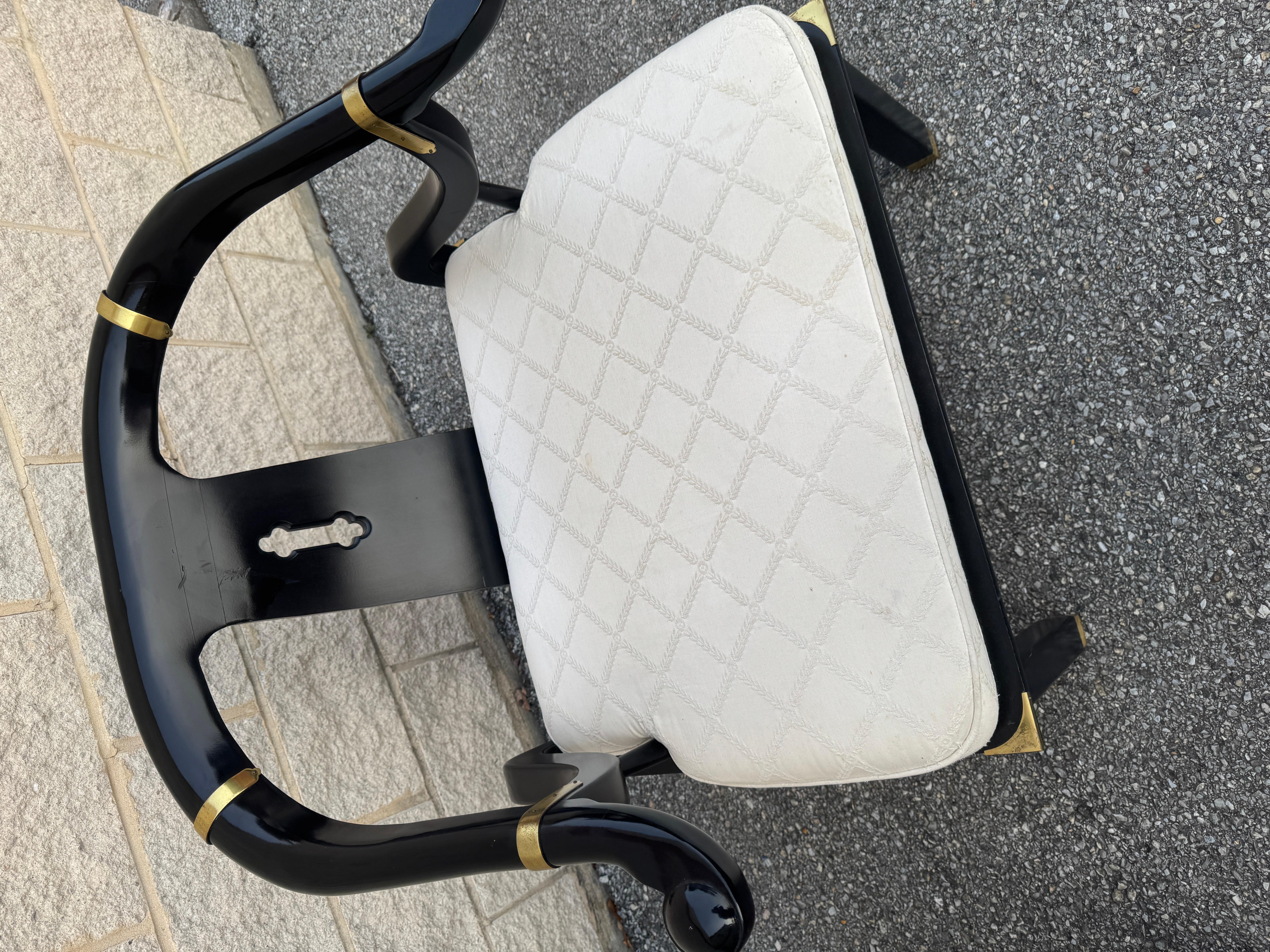 Late 20th Century James Mont for Century Ming Style Horseshoe Chairs - A Pair For Sale 3