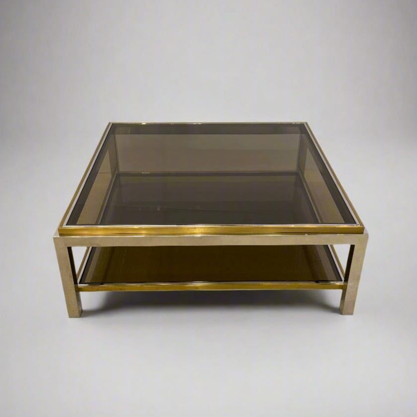 Brass Late 20th Century Jean Charles Modern Coffee Table France For Sale