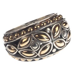 Late 20th Century John Hardy Sterling Silver and 18k Gold Ring Late 20th Century John Hardy Sterling Silver and 18k Gold Ring
