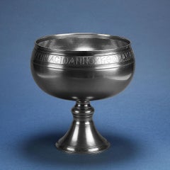 Late 20th Century John Somers Pewter Chalice With Greek Lettering