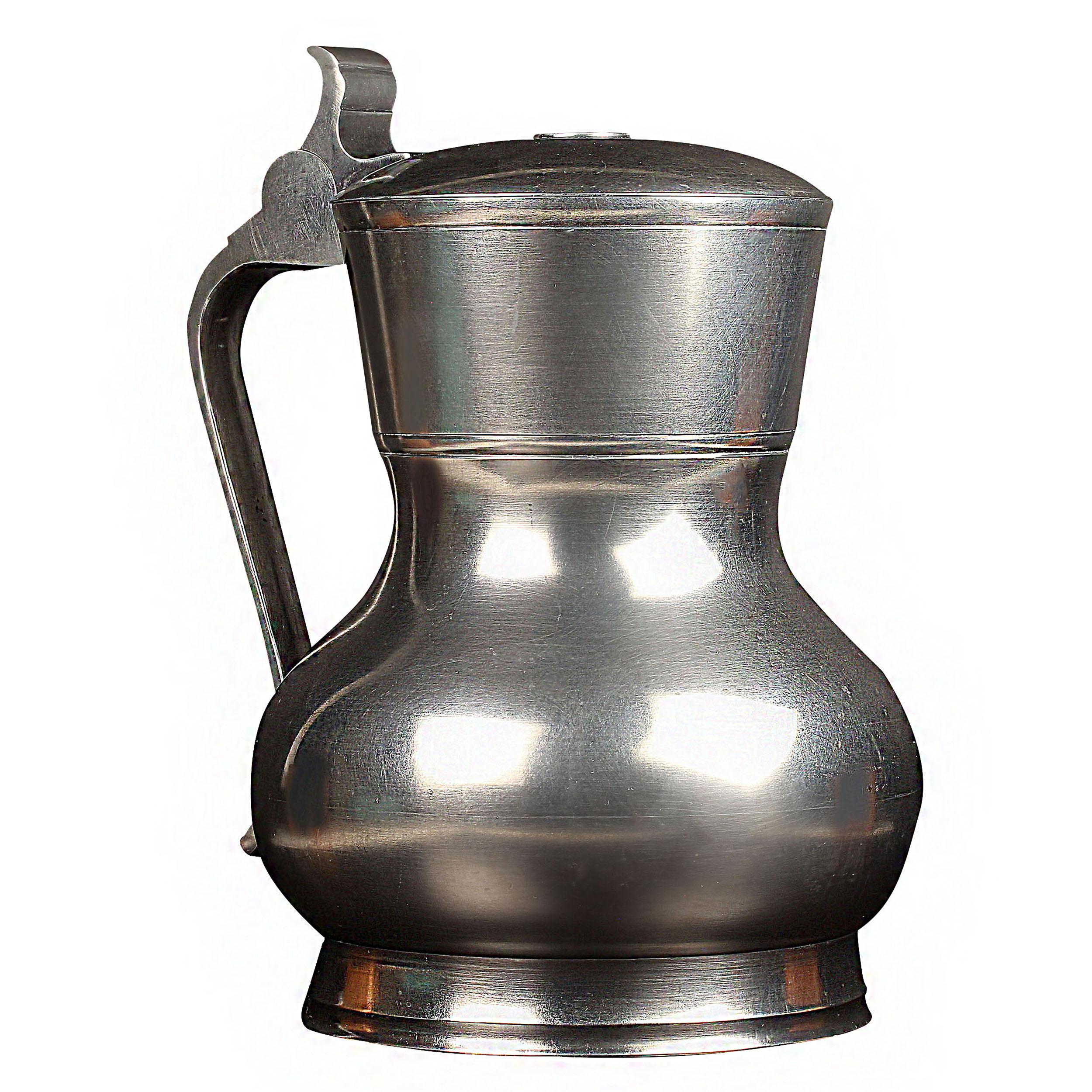 Late 20th Century John Somers Pewter Pitcher With Lid For Sale 3