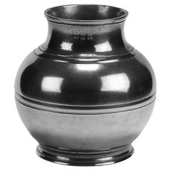 Late 20th Century John Somers Pewter Round Flower Bowl