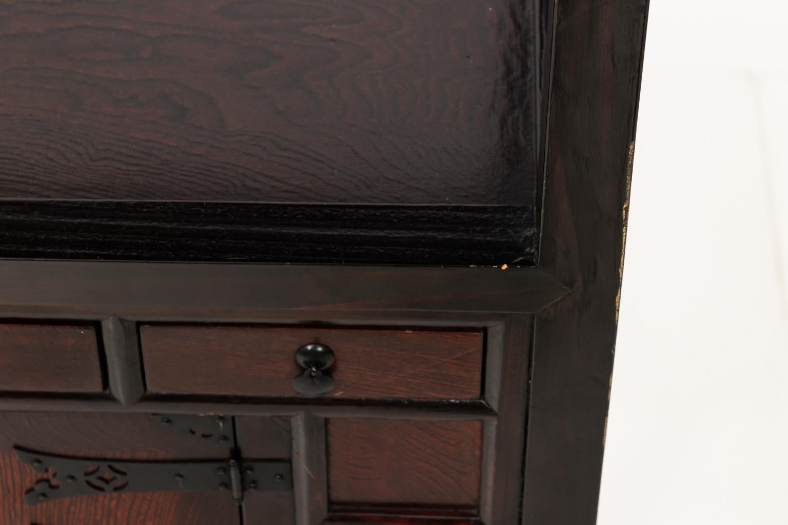 Lacquered Late 20th Century Korean Two-Door Cabinet
