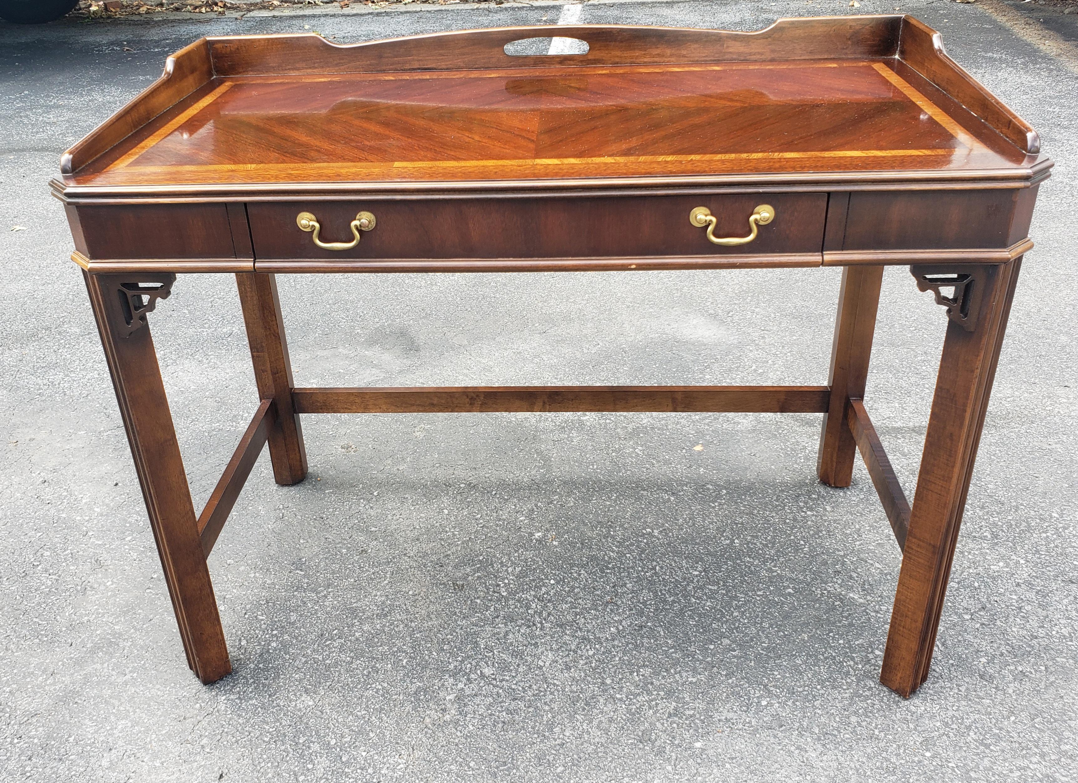 American Late 20th Century Lane Altavista Chinese Chippendale Writing Desk  For Sale