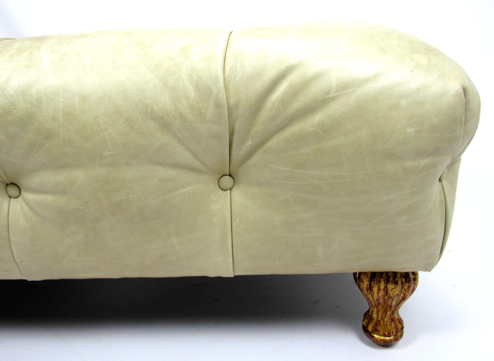 Late 20th Century Leather Ottoman For Sale 6
