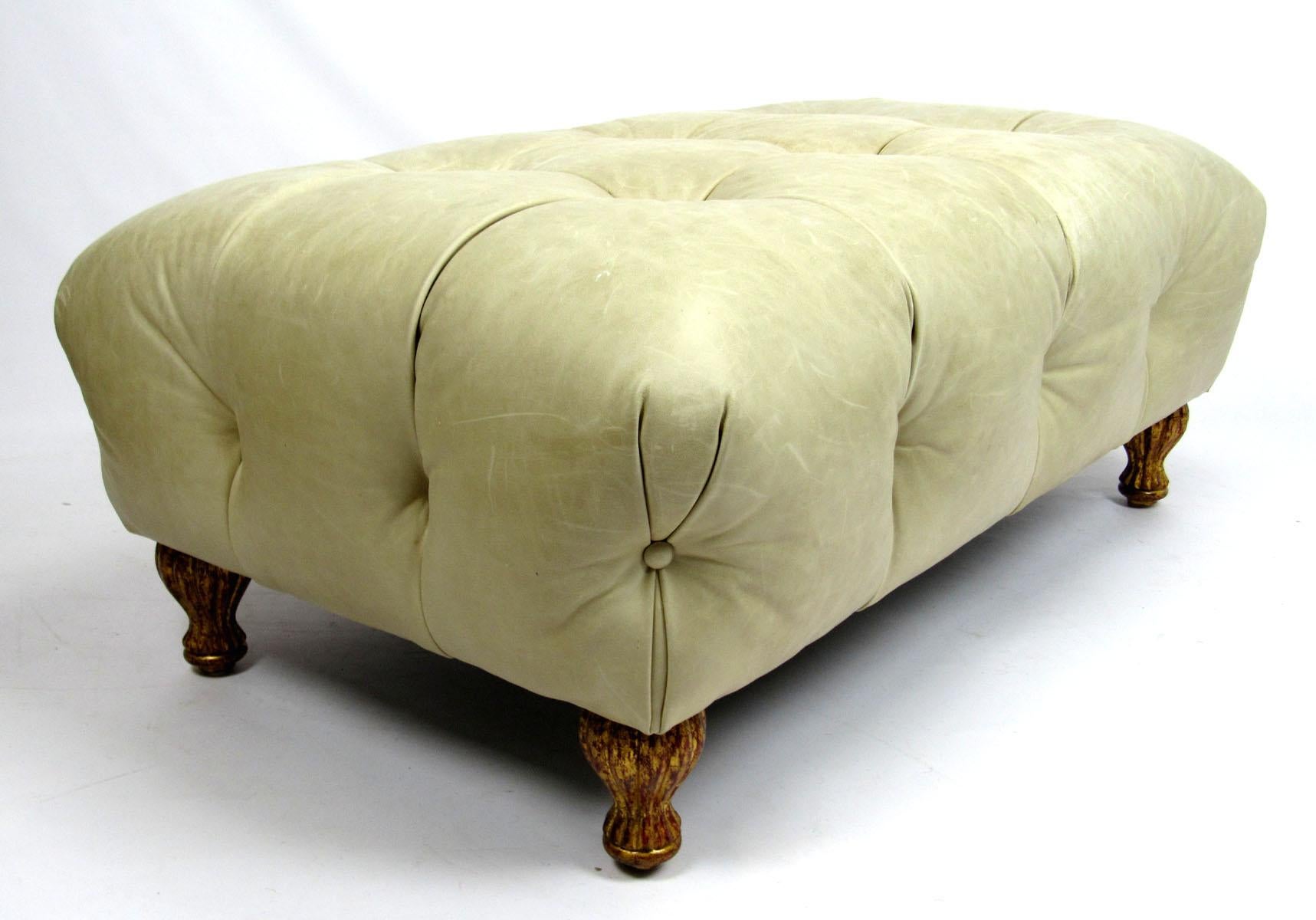 Late 20th Century Leather Ottoman For Sale 7