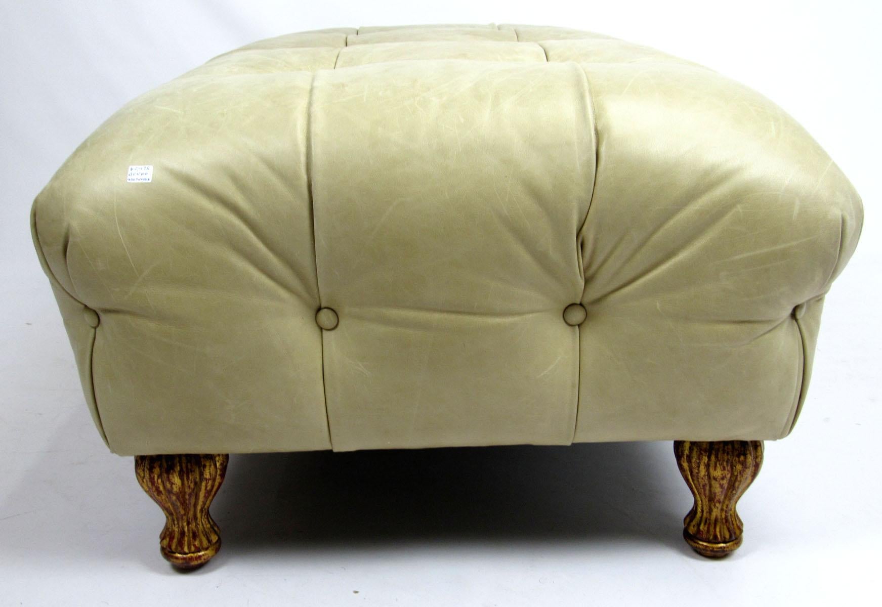 Late 20th Century Leather Ottoman For Sale 2