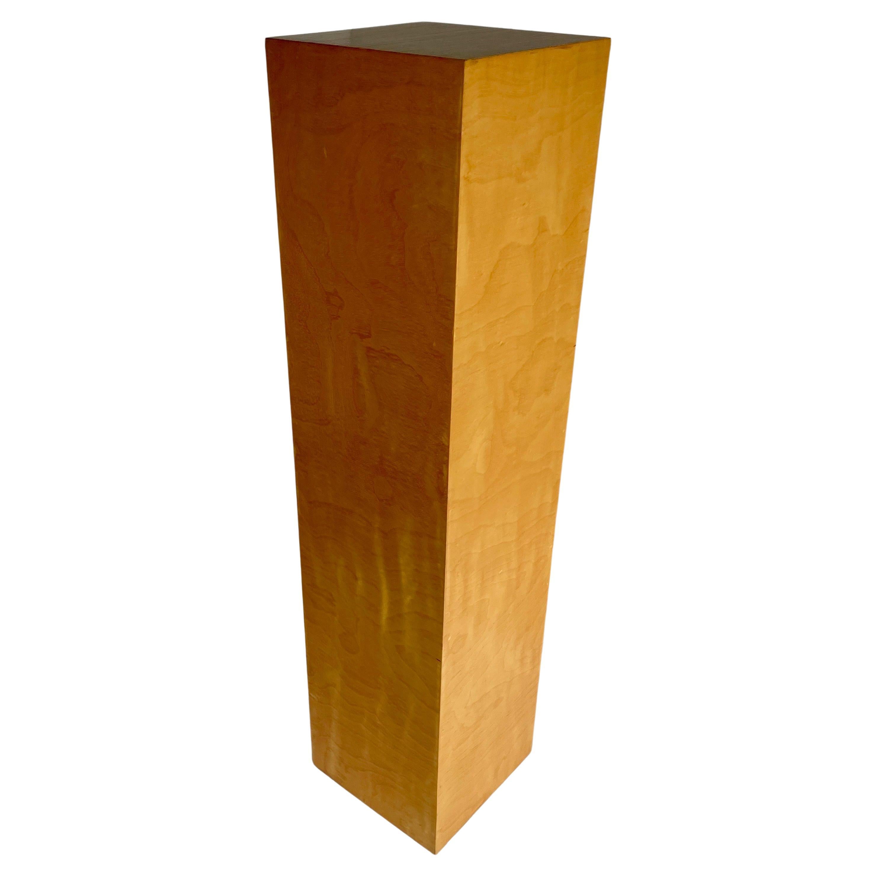Mid-Century Modern Late 20th Century Light Colored Veneer Wood Pedestal For Sale