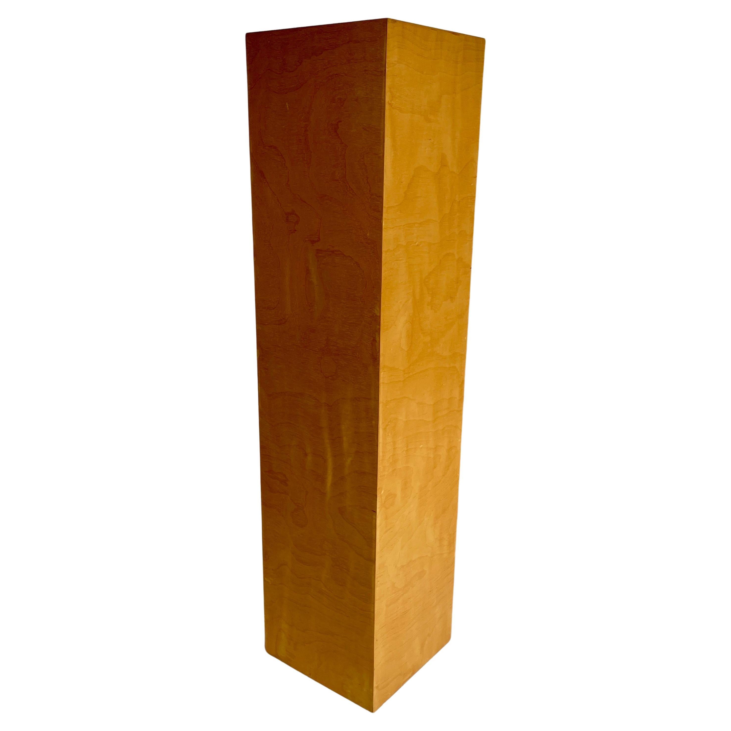 Late 20th Century Light Colored Veneer Wood Pedestal For Sale 2