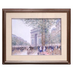 Stampa dell’Arco di Trionfo di Parigi in edizione limitata della fine del XX secolo, opera di Andre Gisson