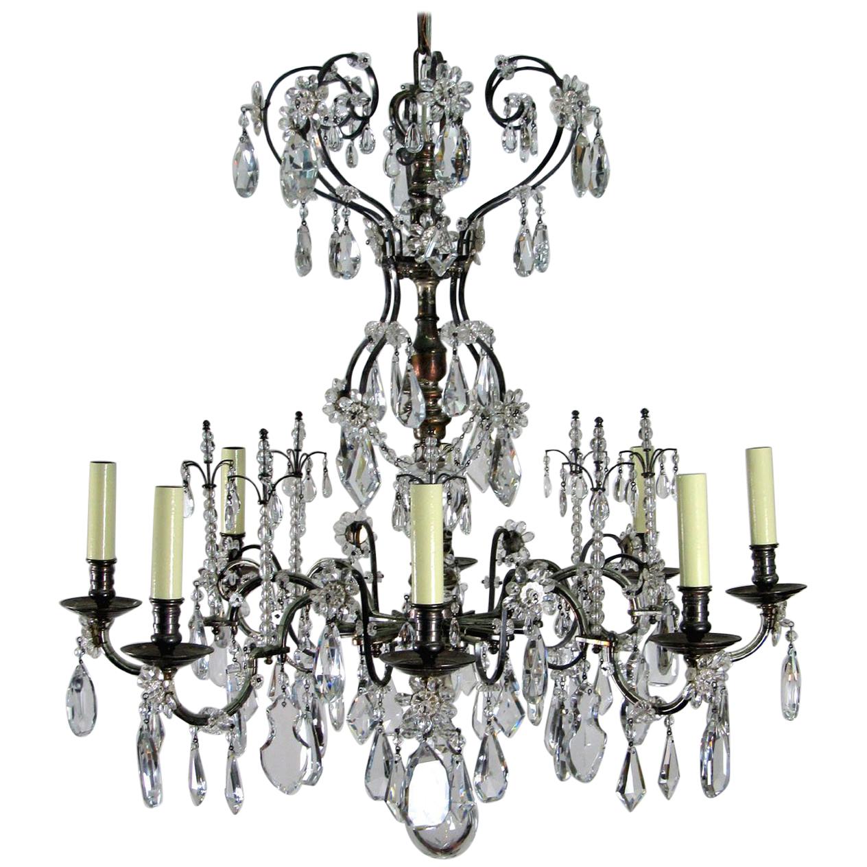 Late 20th Century Louis XV Style Chandelier For Sale
