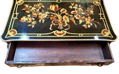Late 20th-century Louis XV Style Marquetry Inlaid Writing Desk