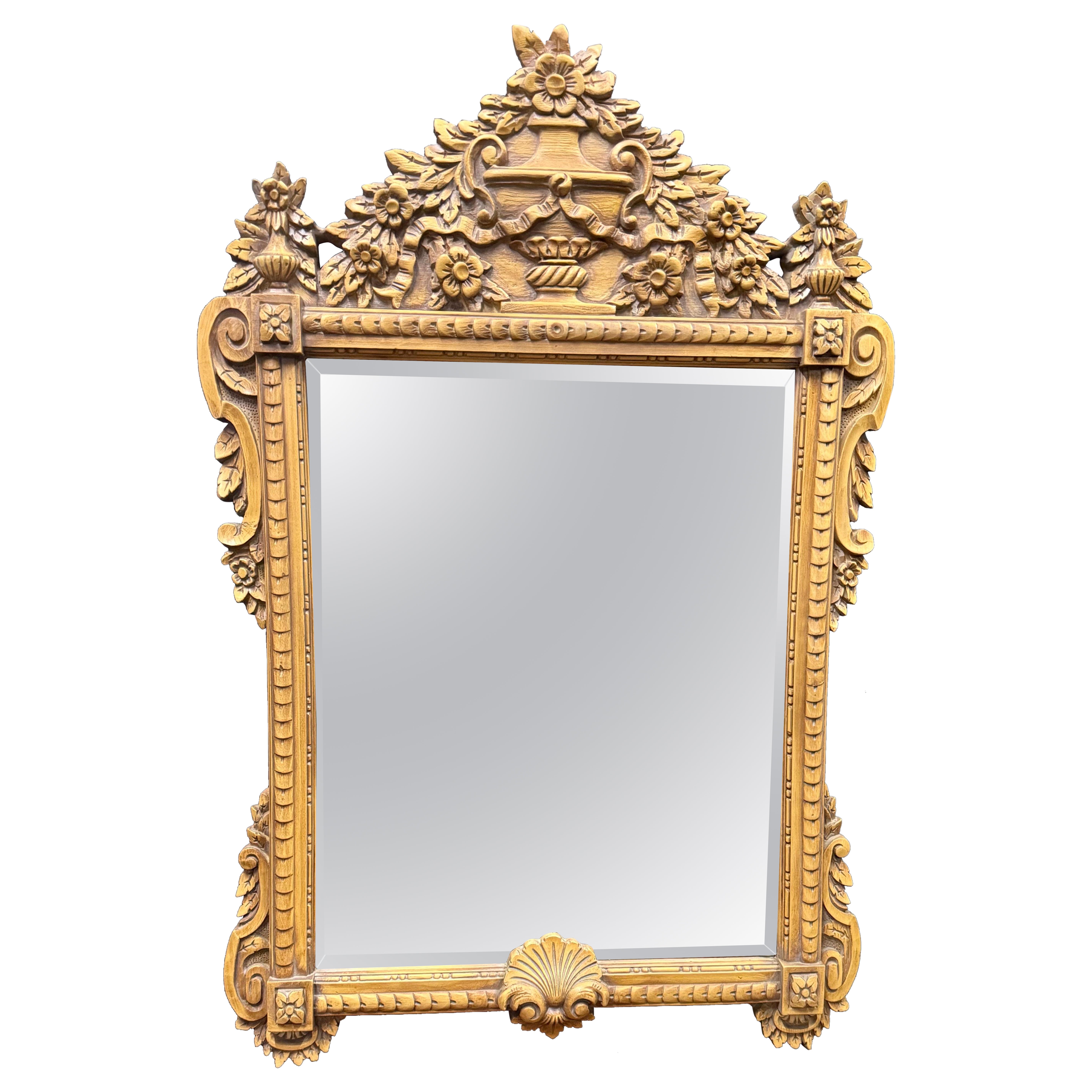 Late 20th Century Louis XVI Style Wood and Composite Mirror