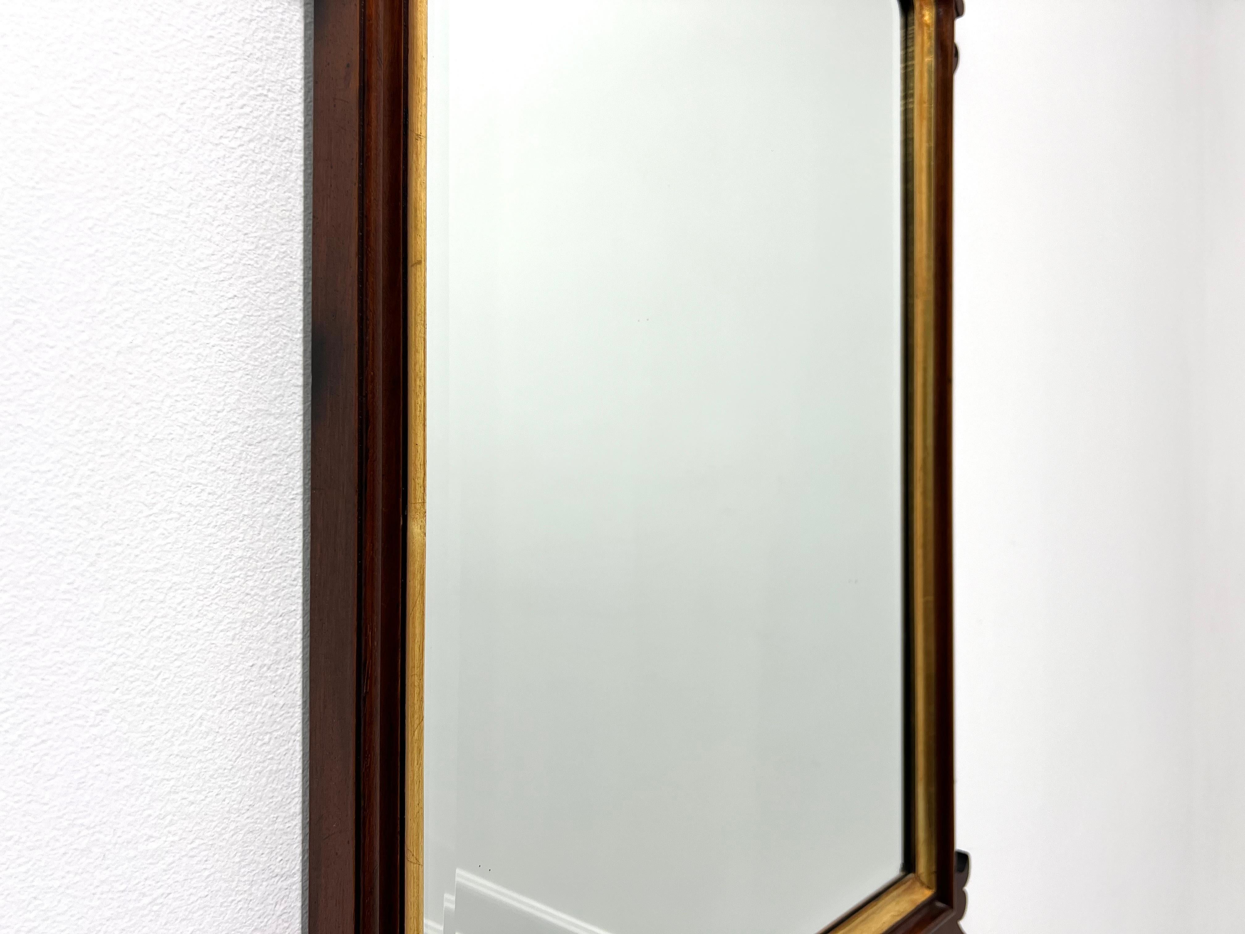 Late 20th Century Mahogany Chippendale Beveled Wall Mirror In Good Condition For Sale In Charlotte, NC
