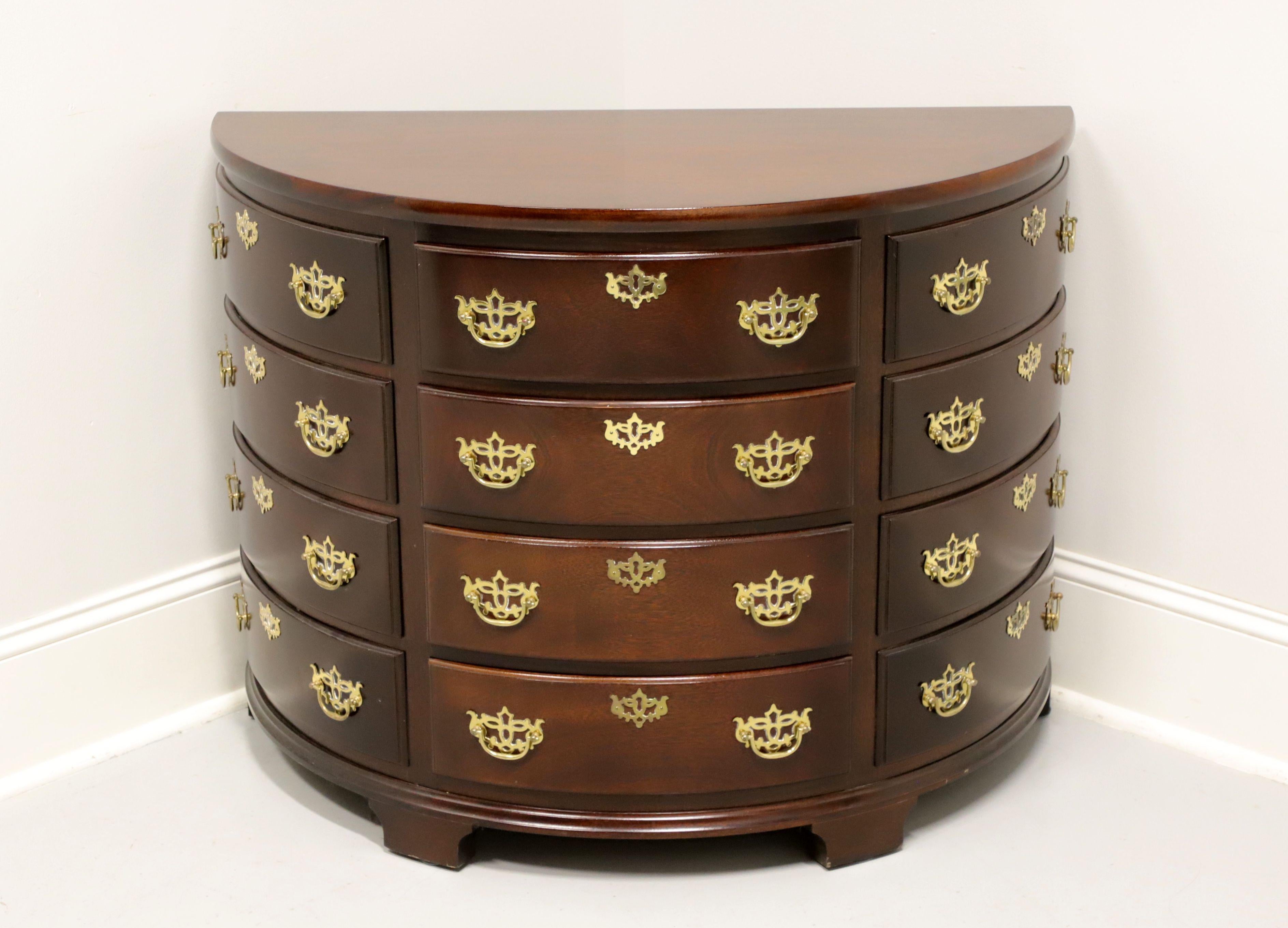 MADISON SQUARE Mahogany Chippendale Style Demilune Commode Chest - B For Sale 4
