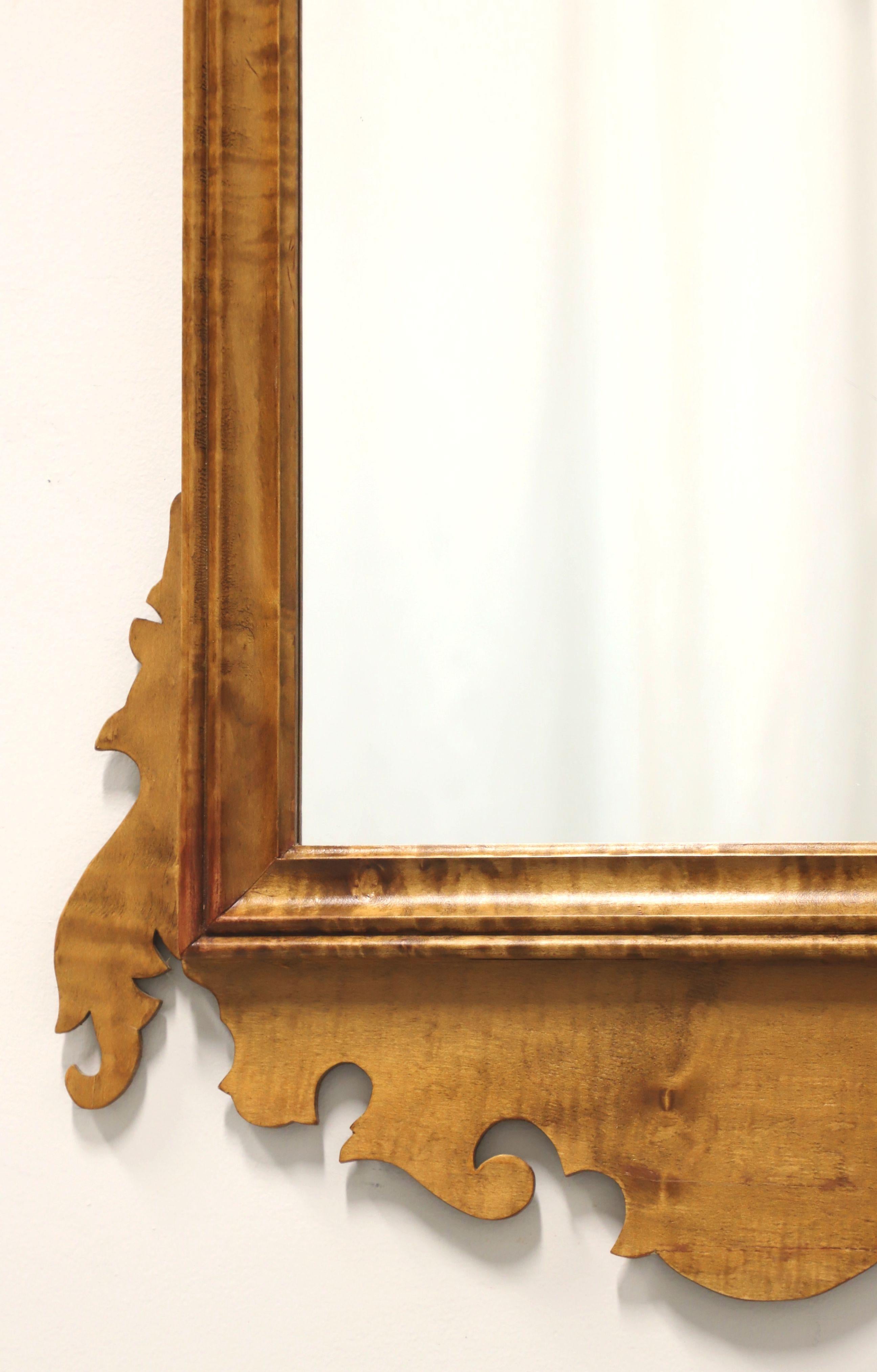 Mid 20th Century Tiger Maple Chippendale Wall Mirror 1