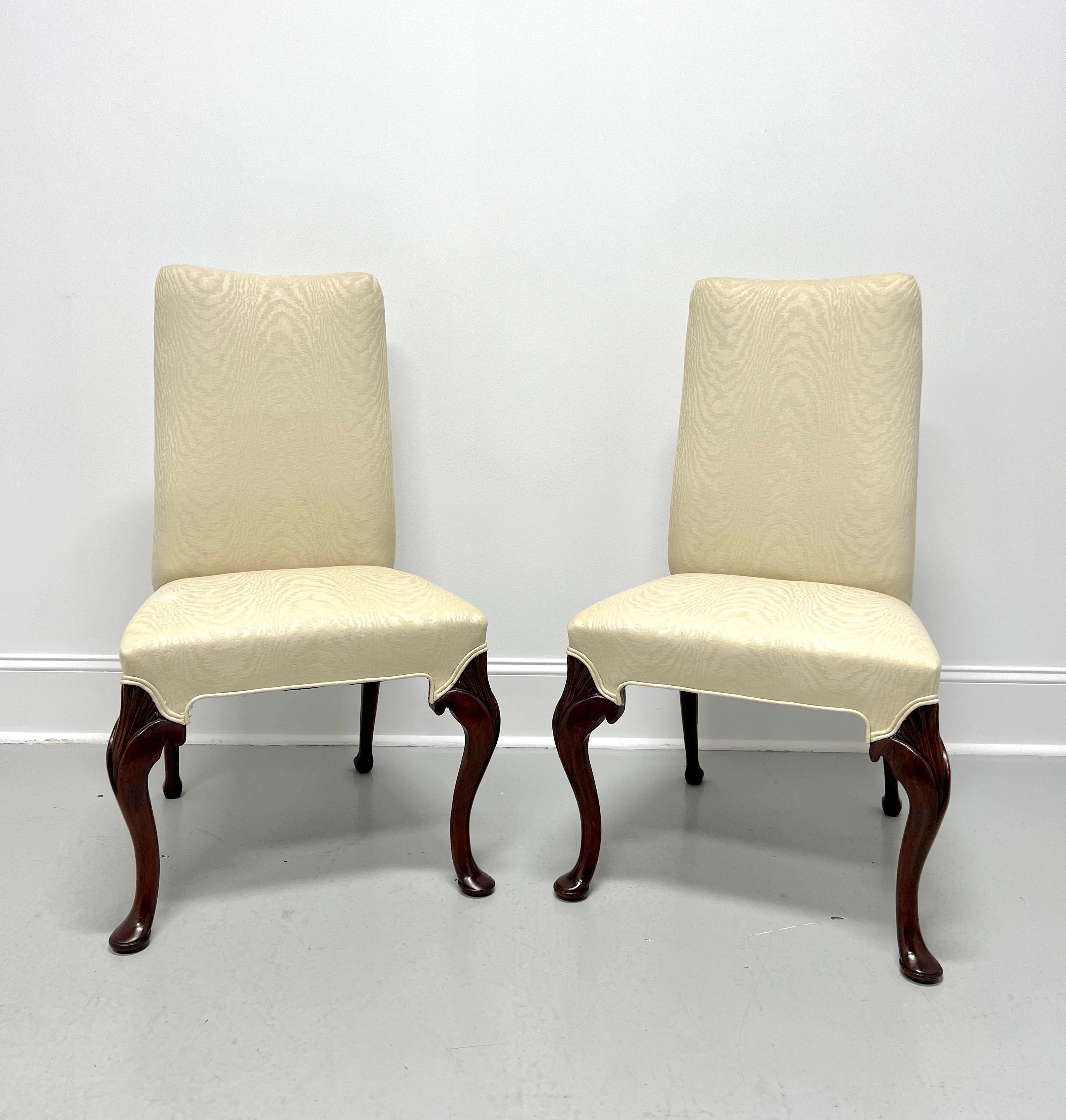 Late 20th Century Mahogany Frame French Provincial Parsons Chairs - Pair For Sale 5