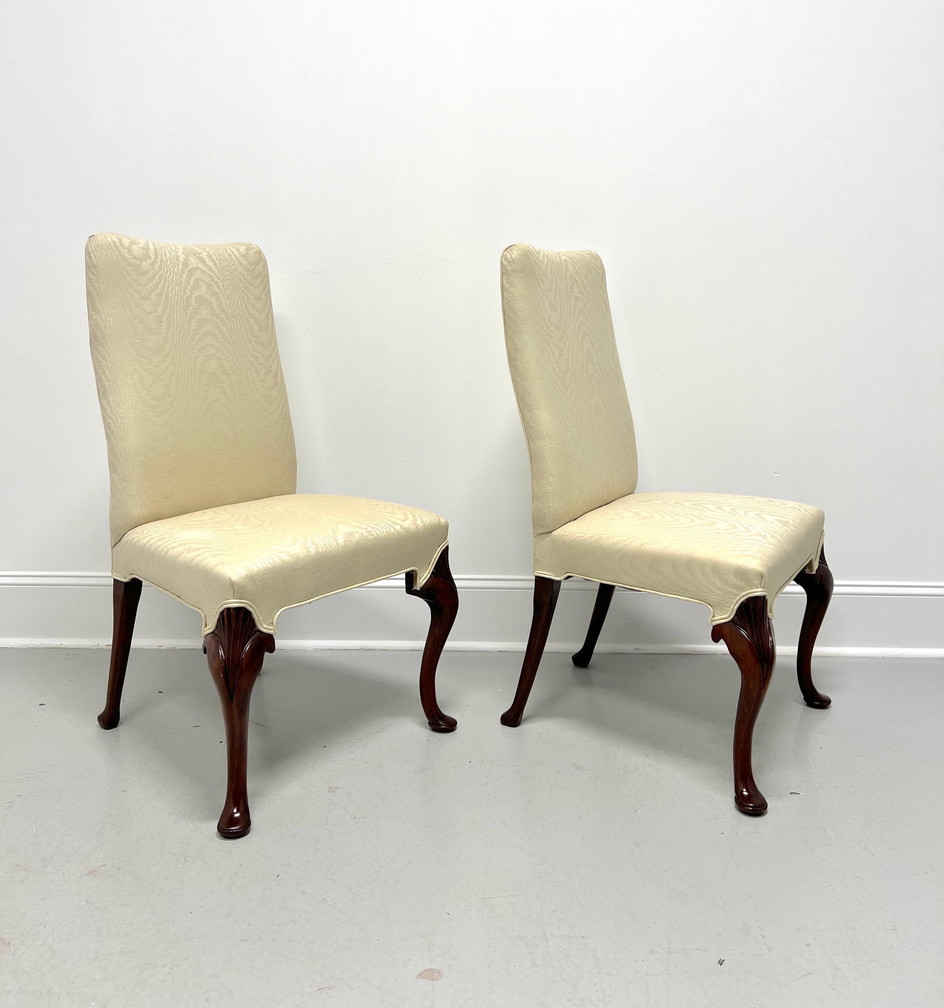 American Late 20th Century Mahogany Frame French Provincial Parsons Chairs - Pair For Sale