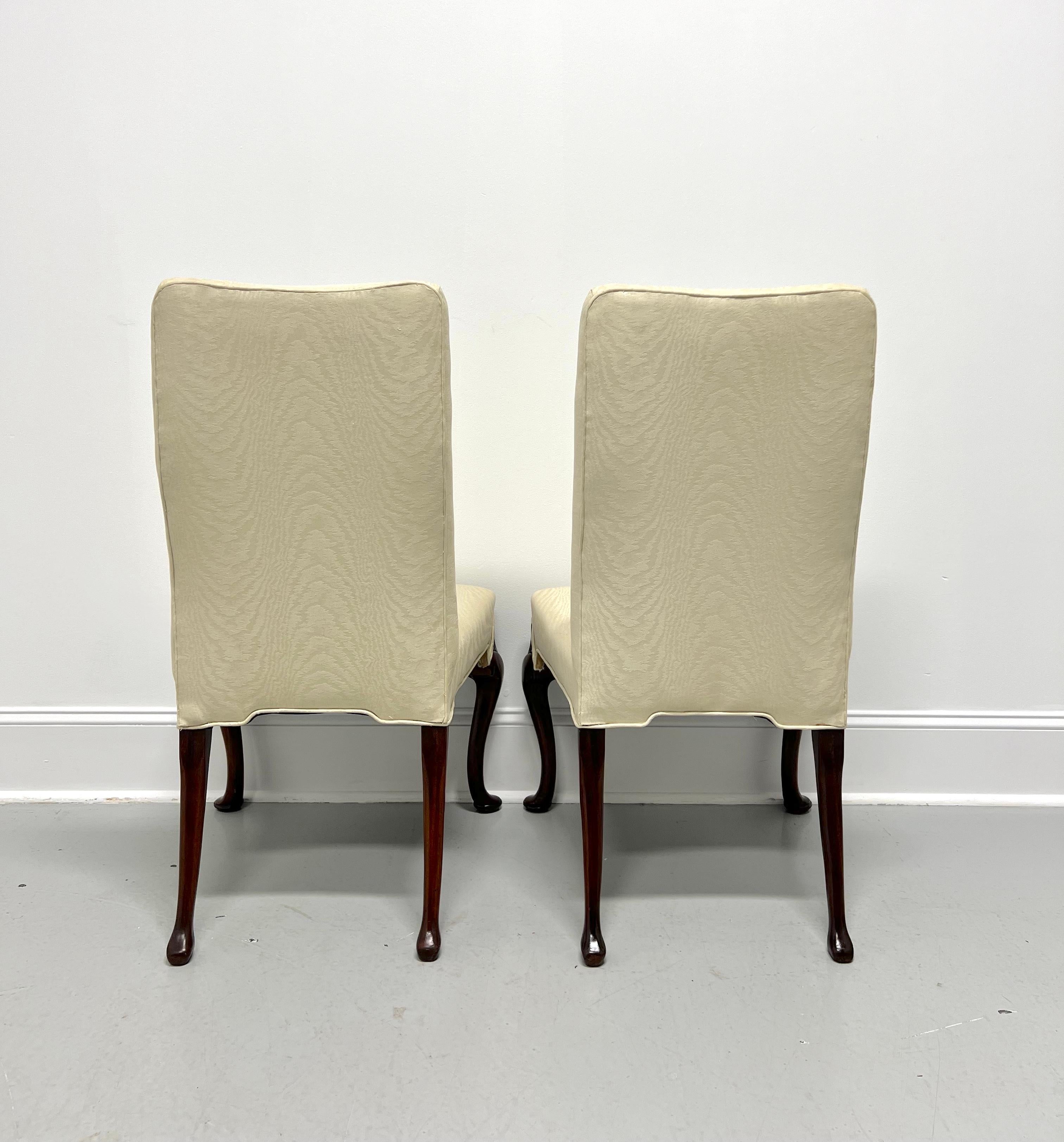 Late 20th Century Mahogany Frame French Provincial Parsons Chairs - Pair In Good Condition For Sale In Charlotte, NC