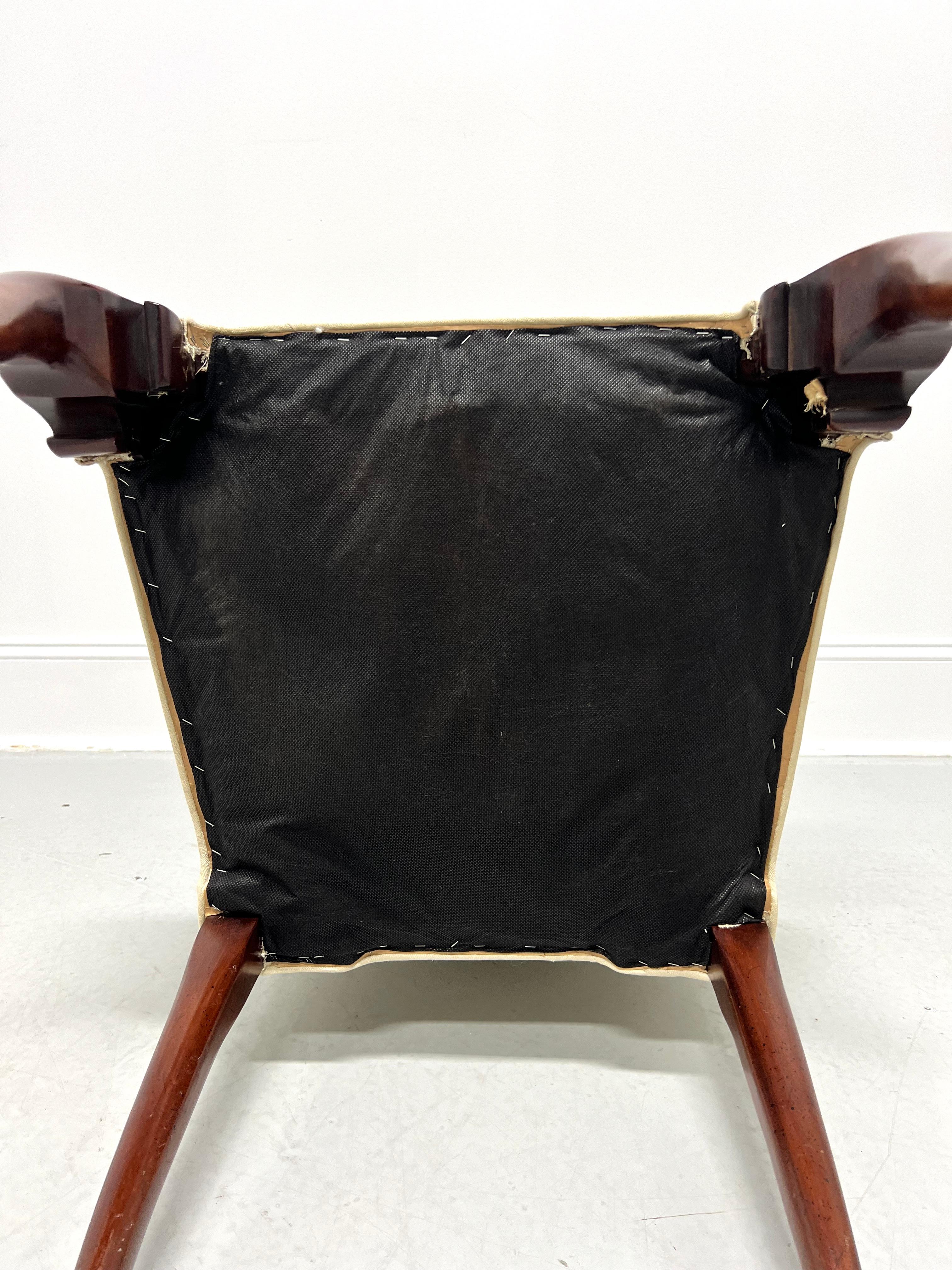 Spätes 20. Jahrhundert Mahagoni Rahmen Französisch Provincial Parsons Stühle - Paar im Angebot 3