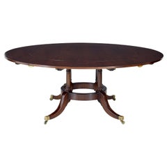 Late 20th Century Mahogany Jupe Dining Table with Leaf Cabinet