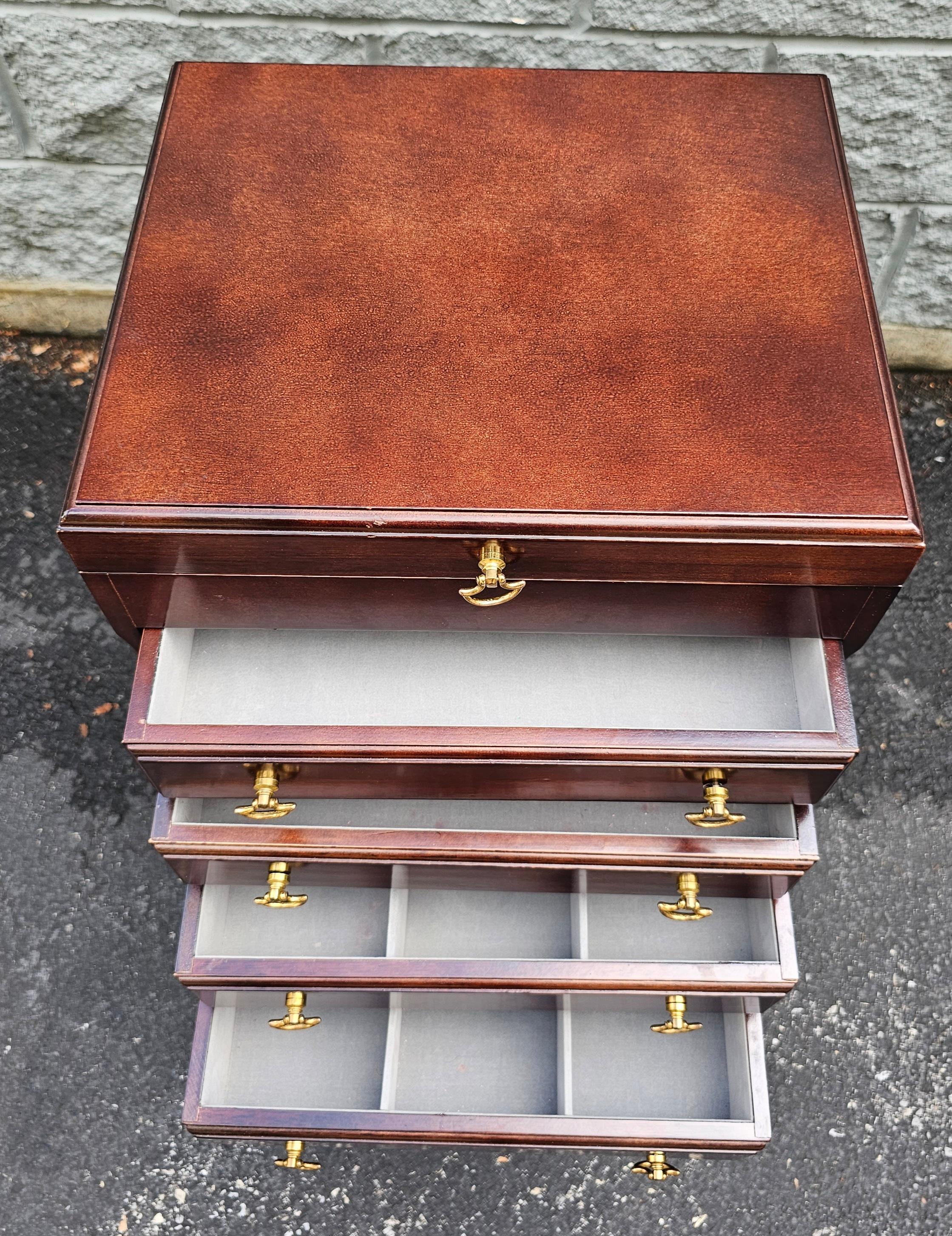 Late 20th Century Mahogany Silver Chest on Stand 2