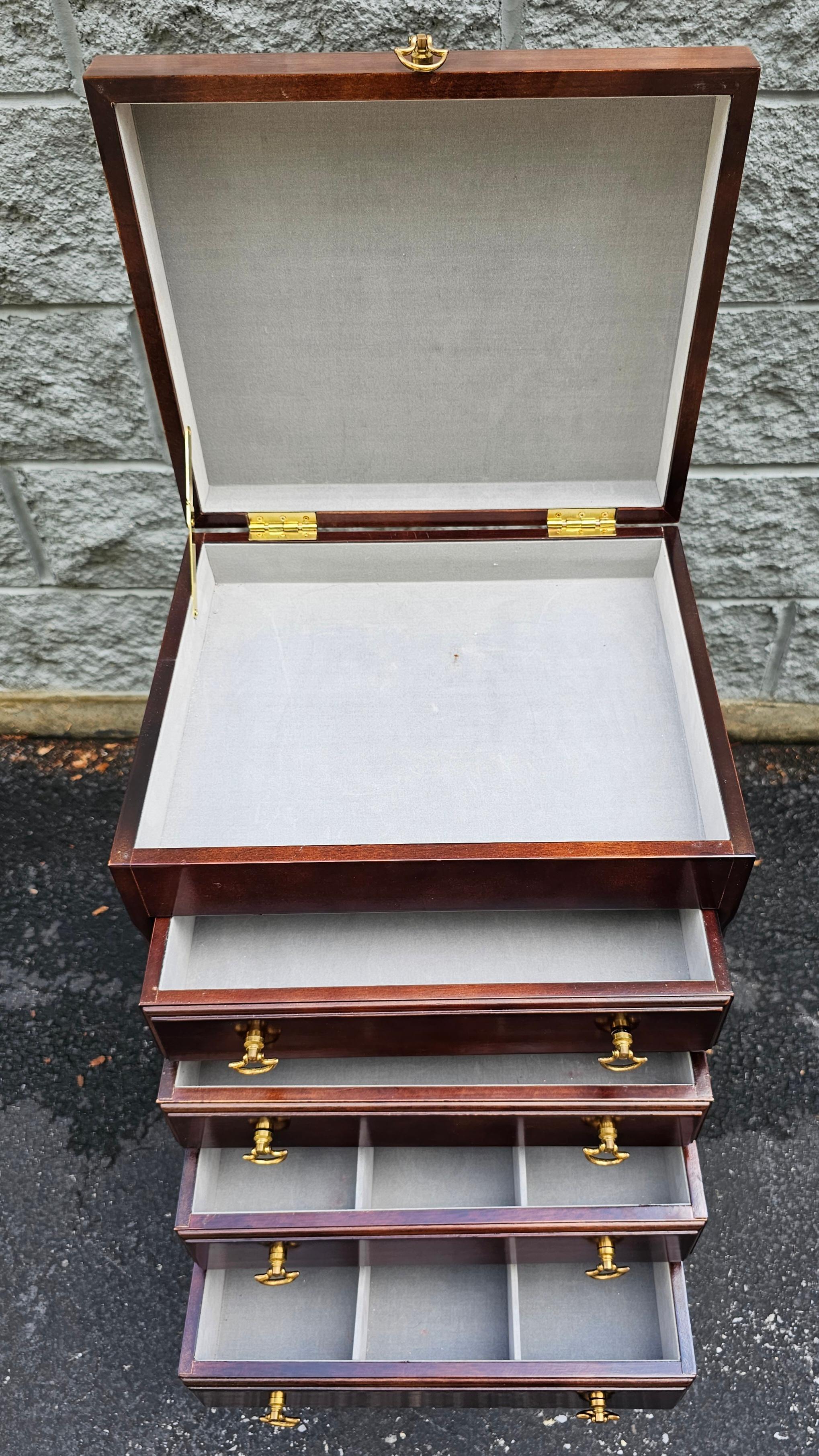 Late 20th Century Mahogany Silver Chest on Stand 4