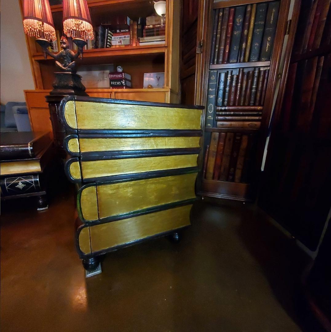 Philippine Late 20th Century Maitland-Smith Trompe L'oeil Stacked Leather Book Table For Sale