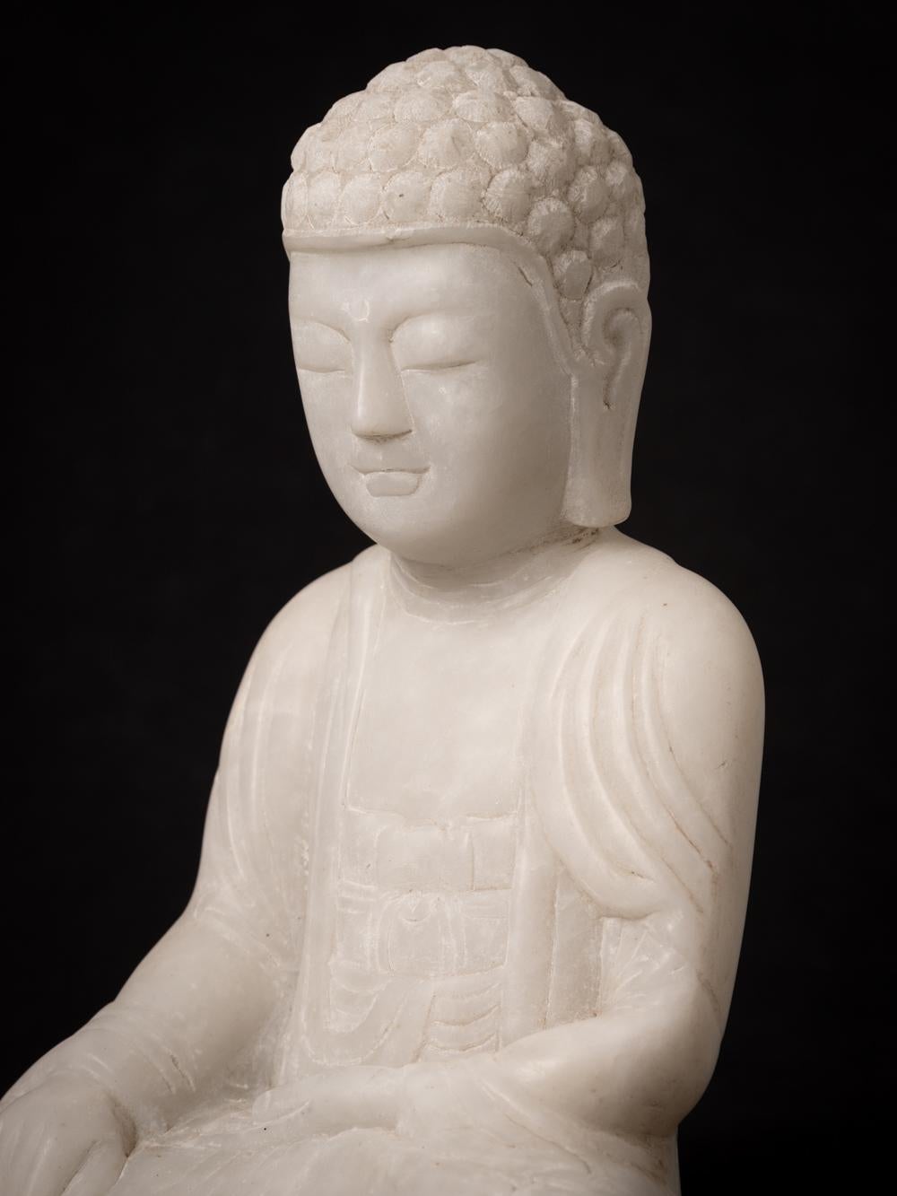 Late 20th century Marble Buddha statue in Bhumisparsha Mudra - Original Buddhas 5