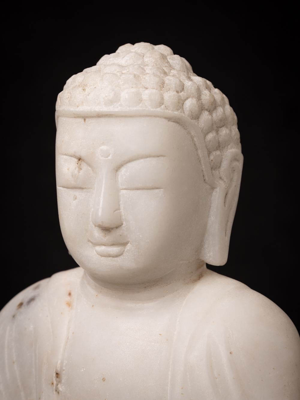Late 20th century Marble Buddha statue in Bhumisparsha Mudra - Original Buddhas 8