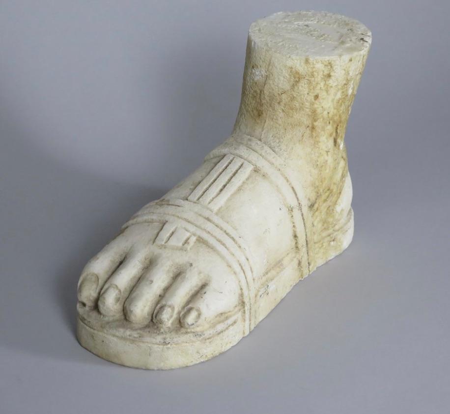 European Late 20th Century Marble Greco-Roman Foot