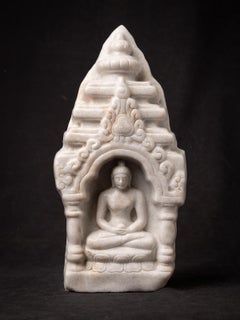 Late 20th century Marble stone Thai Buddha statue from Thailand