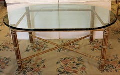 Late 20th Century McGuire Dining Set with Four "Target" Back Chairs