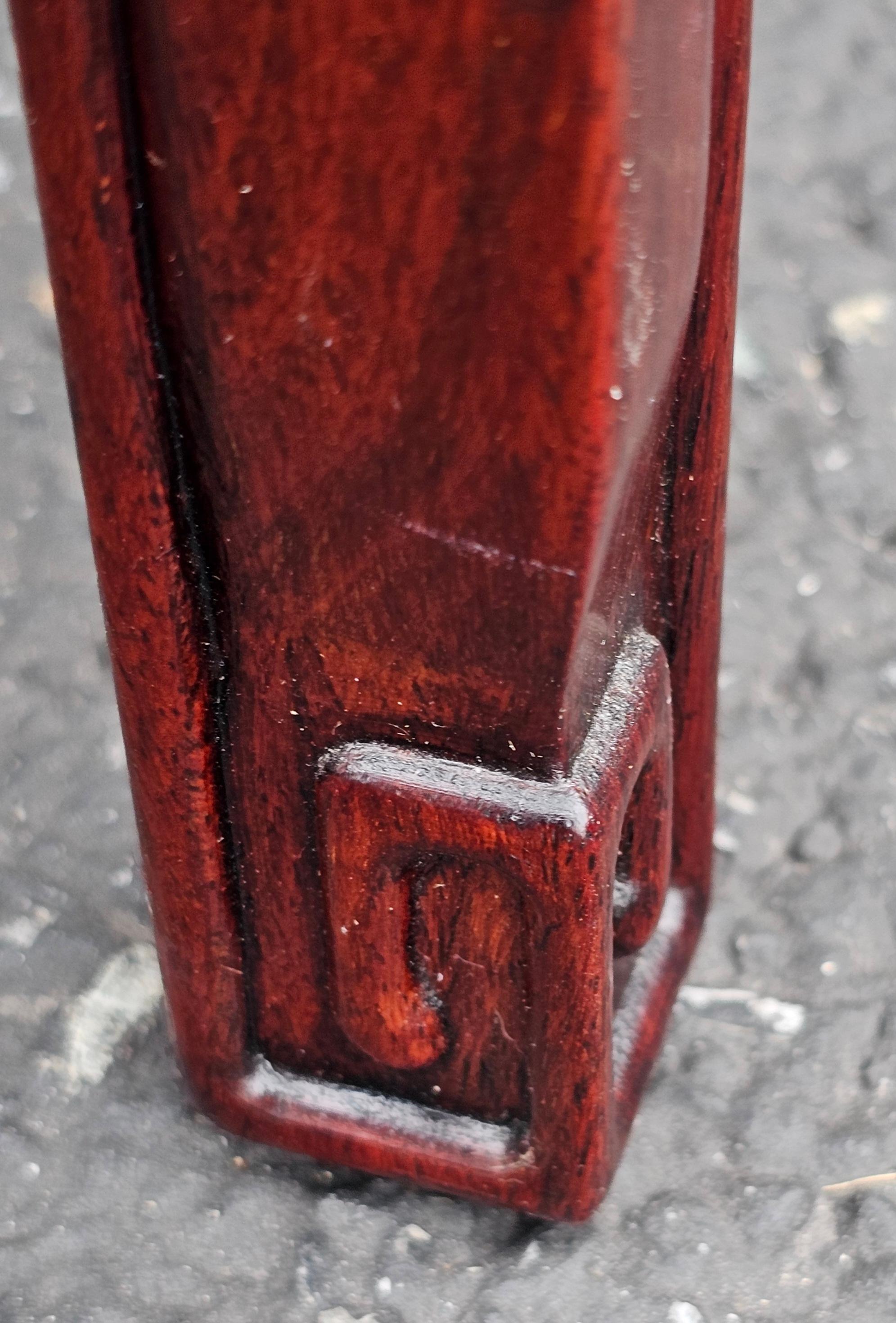 Late 20th Century Ming Style Asian Rosewood Side Table For Sale 2