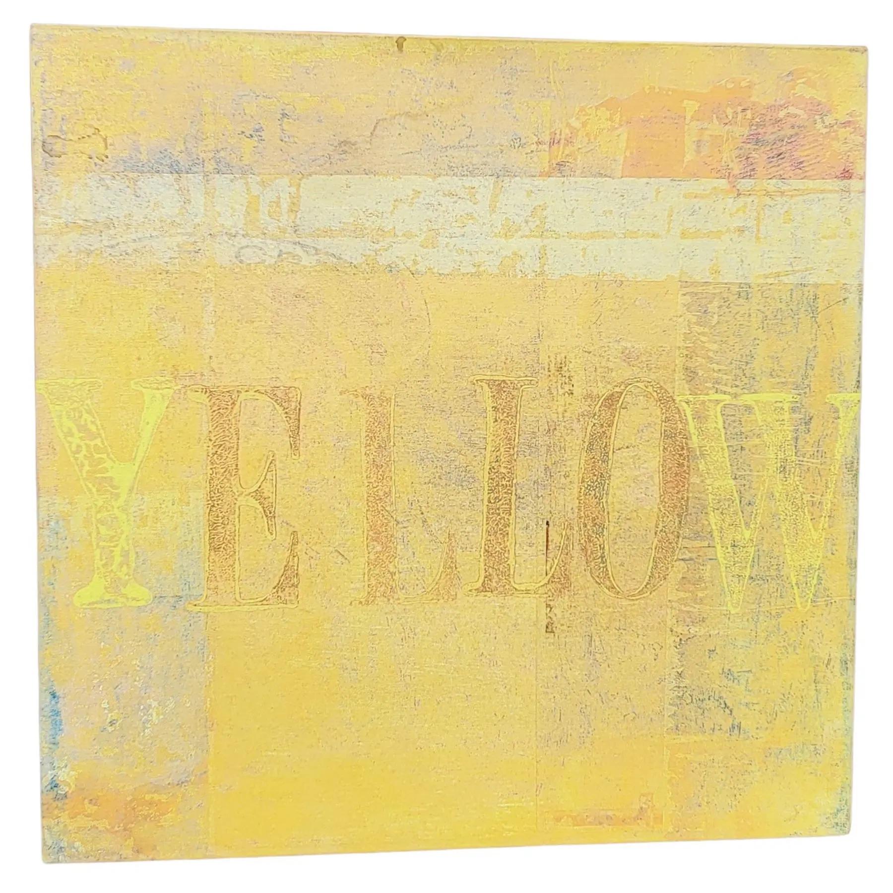 Minimalistische Wortkunst-Ölgemälde des späten 20. Jahrhunderts – 6er-Set im Angebot 3