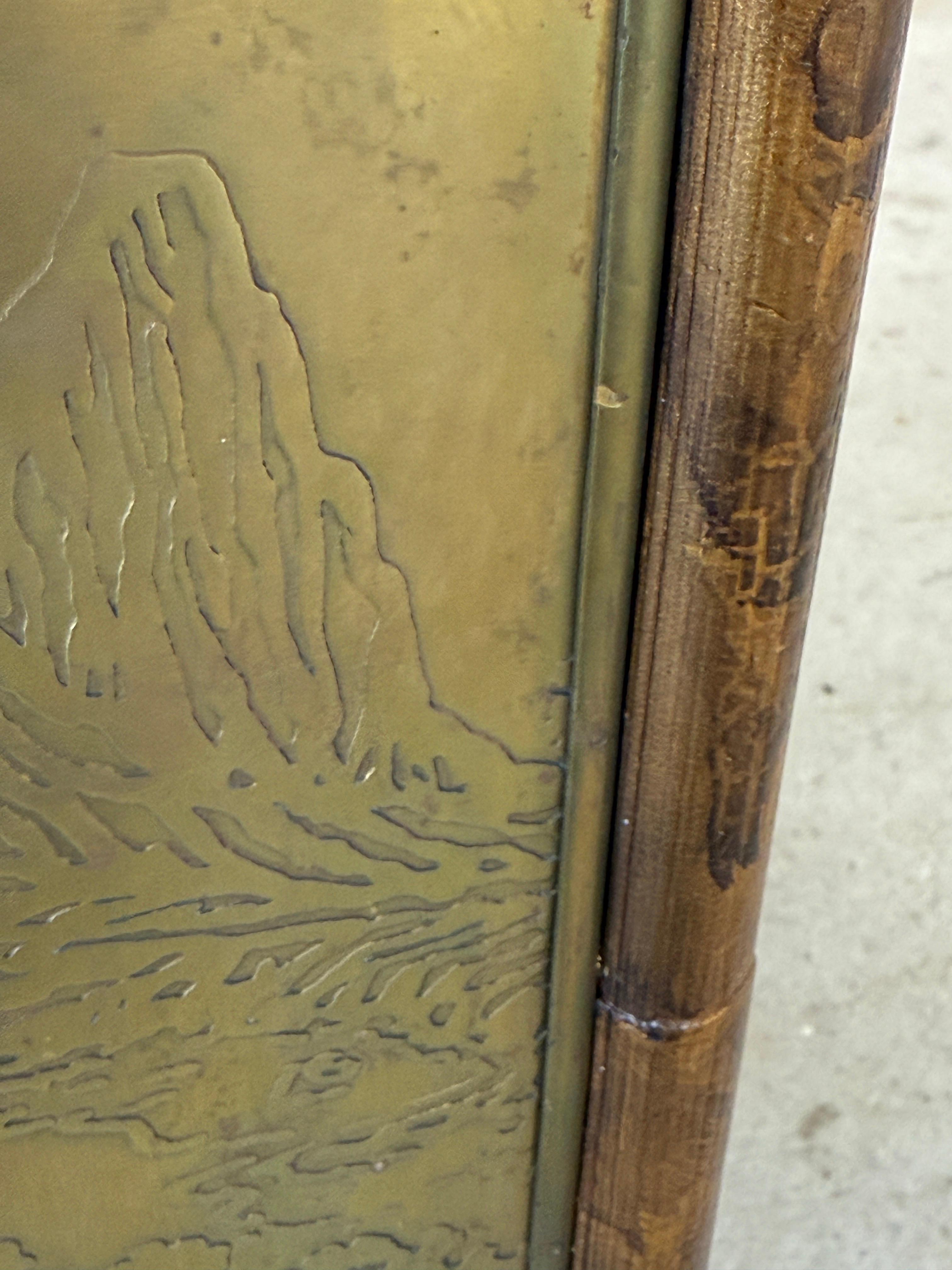 Lampes de table pagode en faux bambou avec laiton gravé, fin du 20e siècle en vente 1