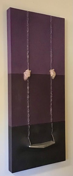 Late 20th Century Mixed Media Swing Art Piece by Lee Milmon