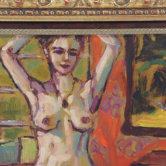 Late 20th Century "Model in Trinidad Studio" Jae Dougall Fauvist Oil Painting
