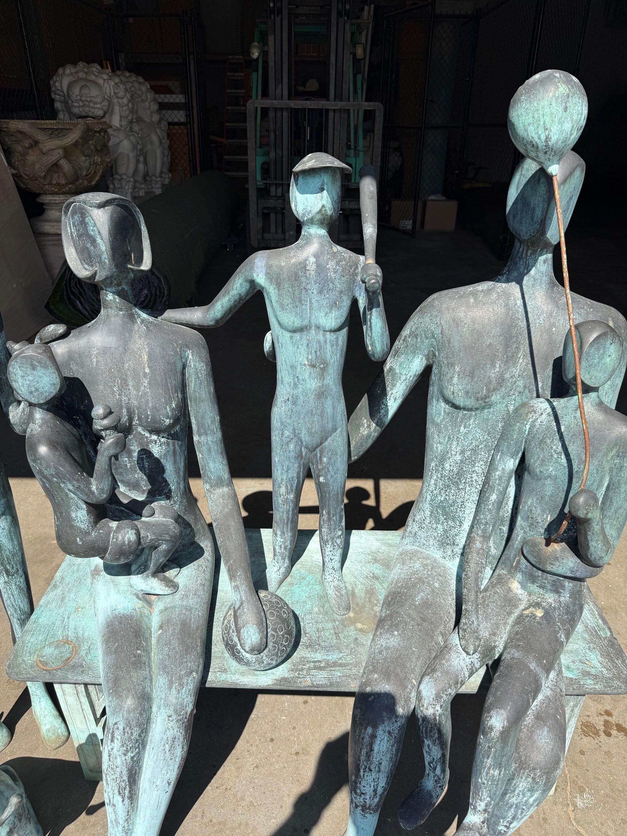 Scultura in bronzo moderna della fine del XX secolo FELICIDAD di Jose J 