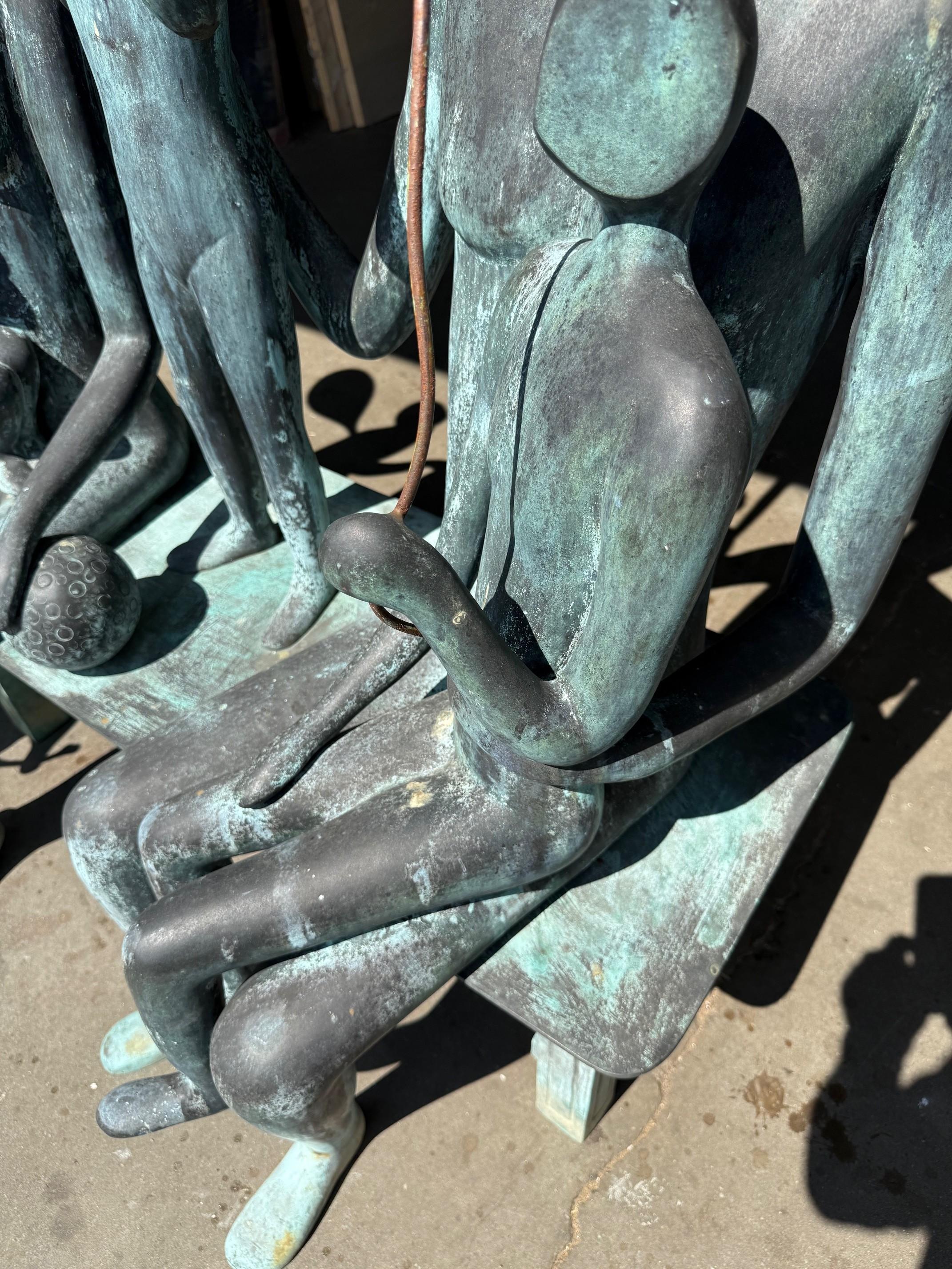 Scultura in bronzo moderna della fine del XX secolo FELICIDAD di Jose J 