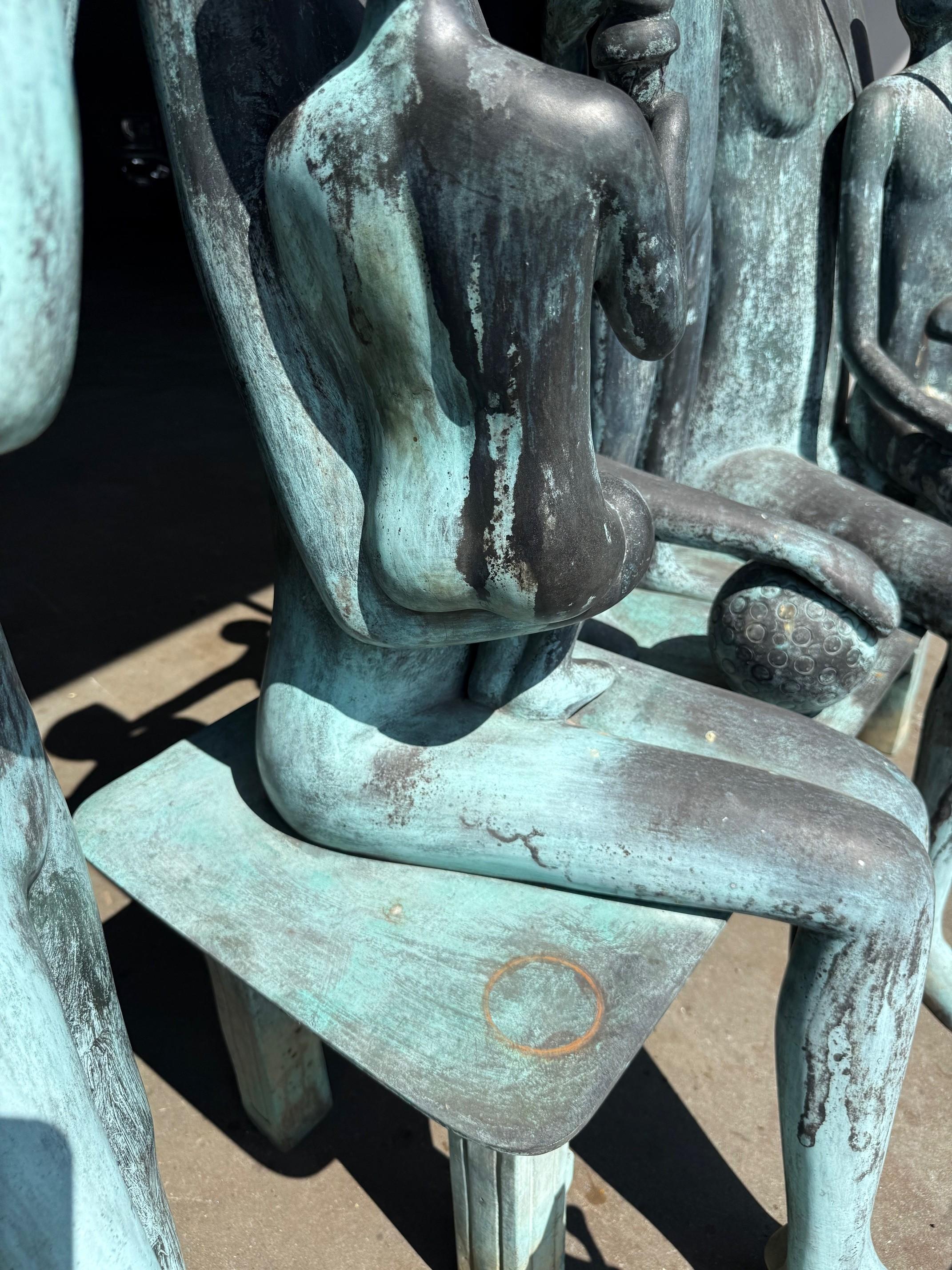 Scultura in bronzo moderna della fine del XX secolo FELICIDAD di Jose J 