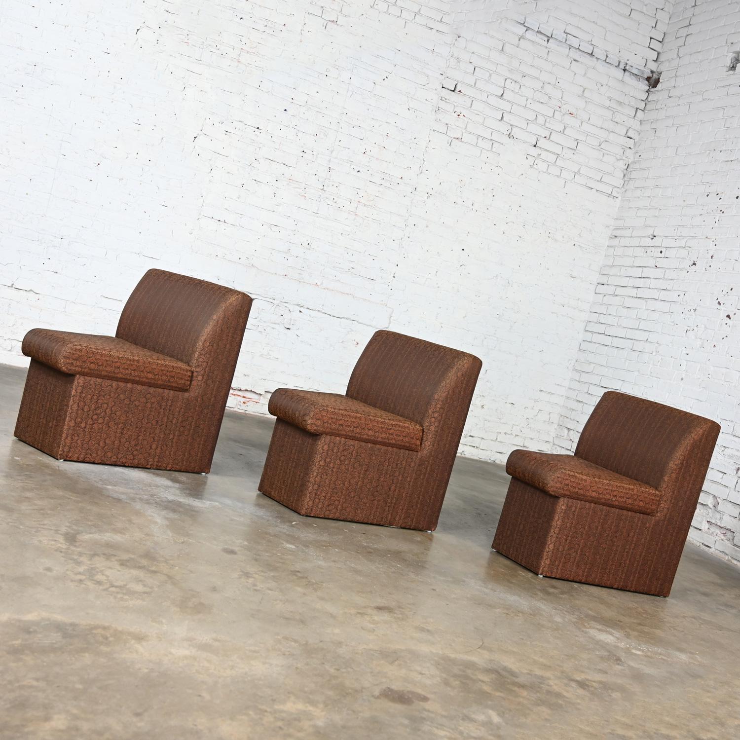Fin du 20e siècle Modernity Global Upholstery Company Canapé sectionnel 7 pièces Brown en vente 6