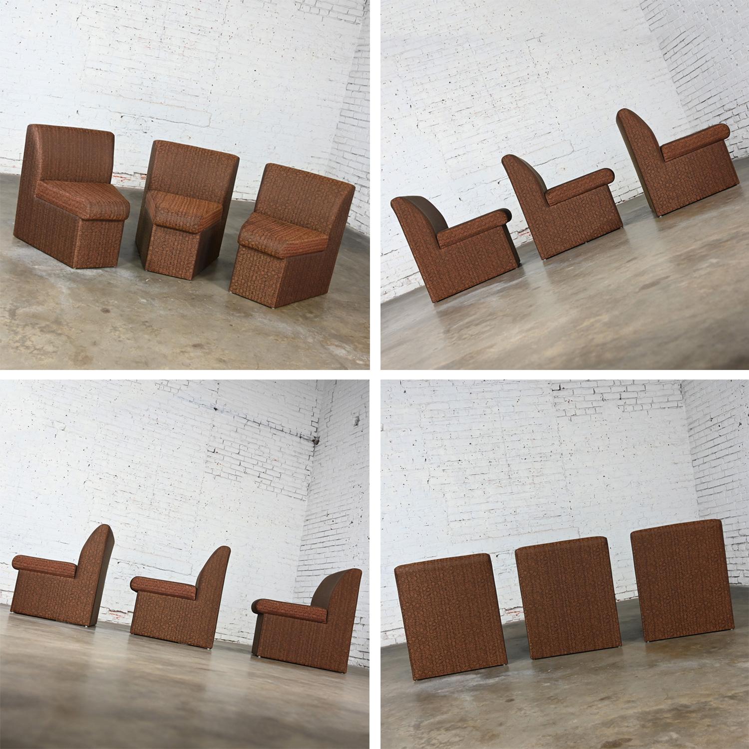 Fin du 20e siècle Modernity Global Upholstery Company Canapé sectionnel 7 pièces Brown en vente 8