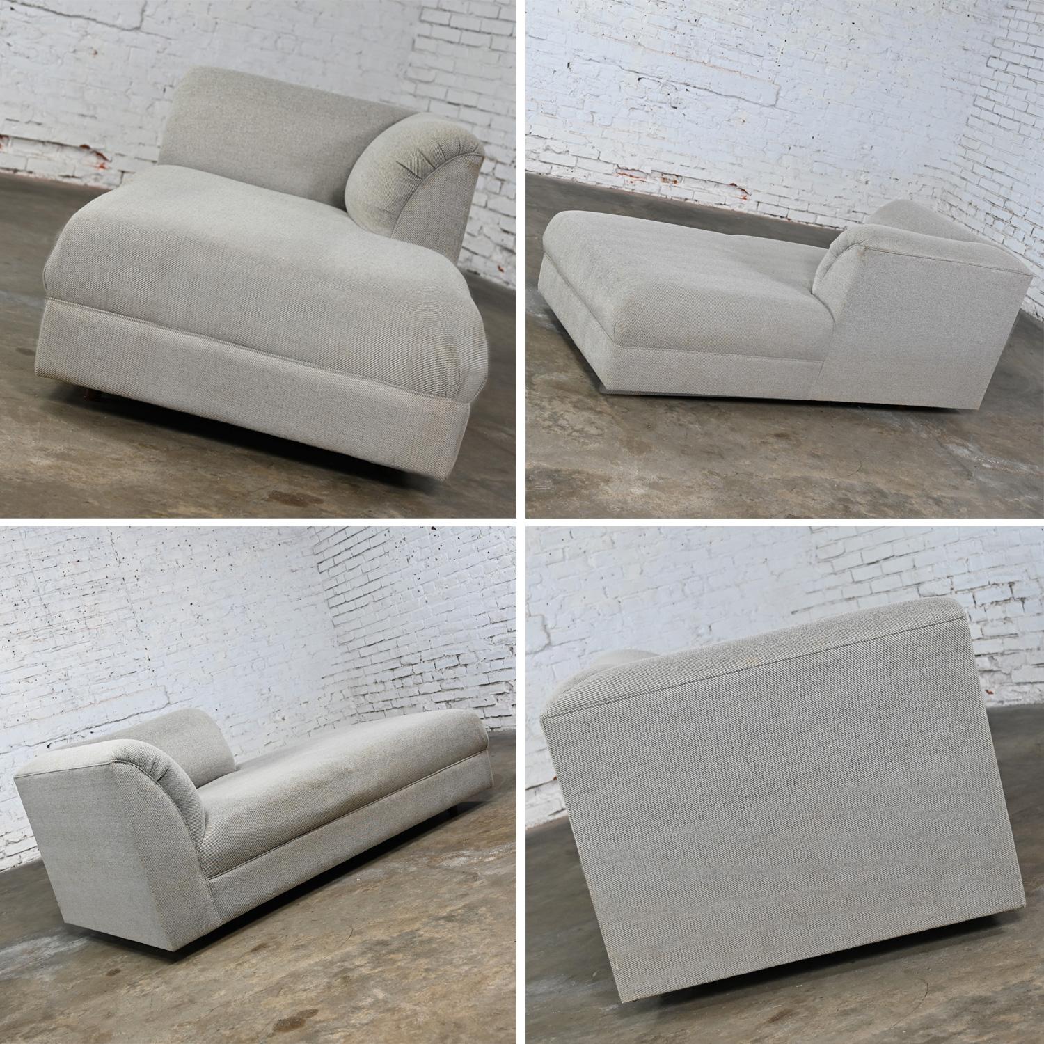 Fin du 20e siècle Modernity Canapé sectionnel modulaire 5 Pieces avec Chaise Gray Tweed  en vente 10