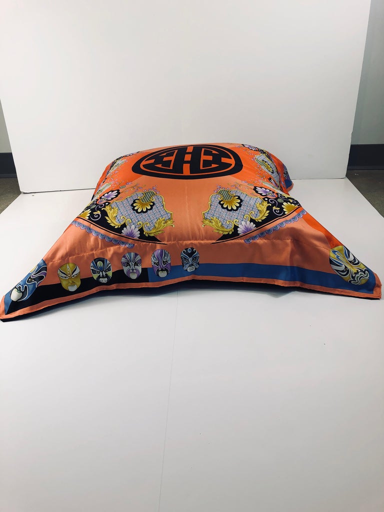 Red, Blue, Orange, Lilac, Green and Yellow Versace Silk Scarf