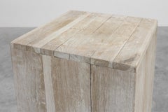 Late 20th century Modern solid oak wood pedestal, Belgium