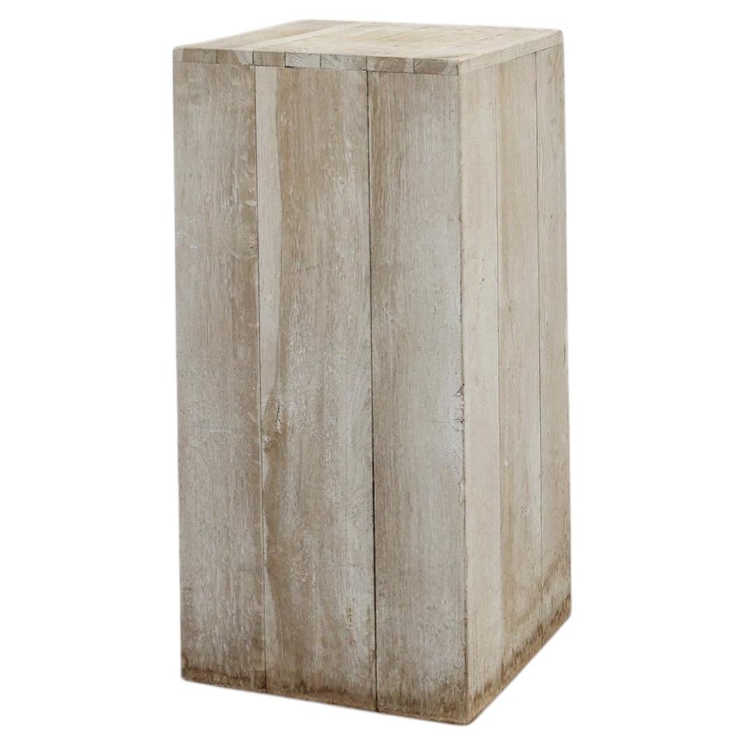 Piedistallo moderno in legno massiccio di quercia della fine del XX secolo, Belgio